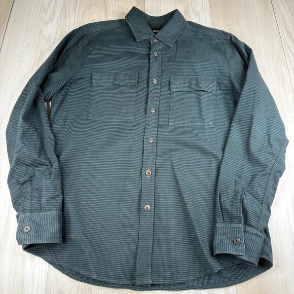 Hogo Boss Mens Green Long Sleeve Regular Fit Striped Button Up Shirt Size XL - Picture 1 of 12